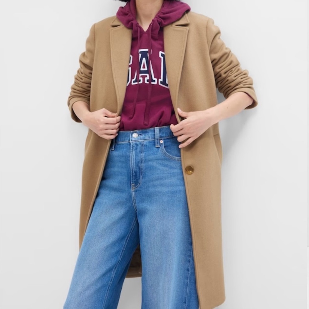 Gap camel top coat women’s